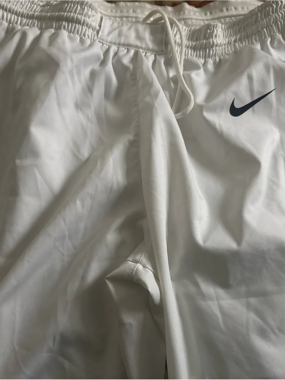 fresno state Nike Men’s White Athletic Pants with Swoosh